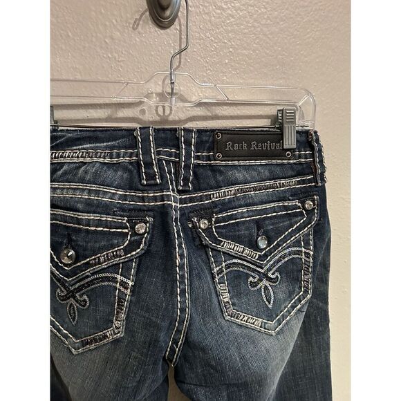 Rock Revival Women’s Size 27 Luna Easy Boot Cut Blue Jeans - Picture 3 of 7